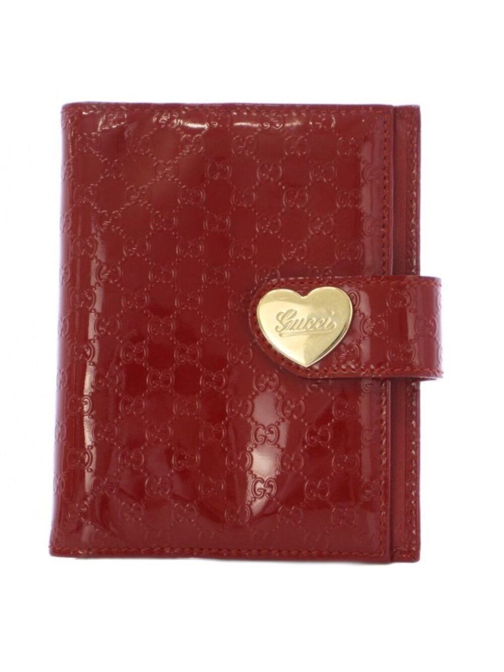 Gucci Guccissima Agenda Notebook Case Patent Leather